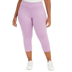 Id Ideology Women's Compression High-Rise Side-Pocket Leggings Purple thights